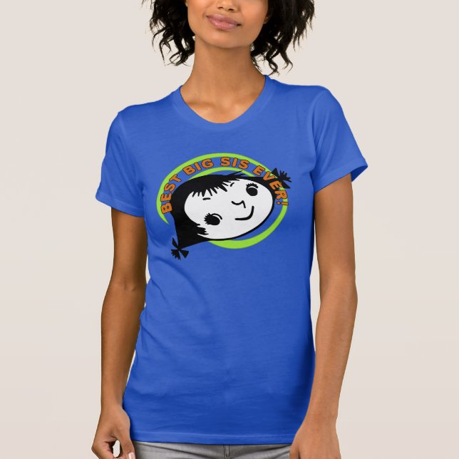 Camiseta Mejor Hermana Mayor De Retro (Anverso)