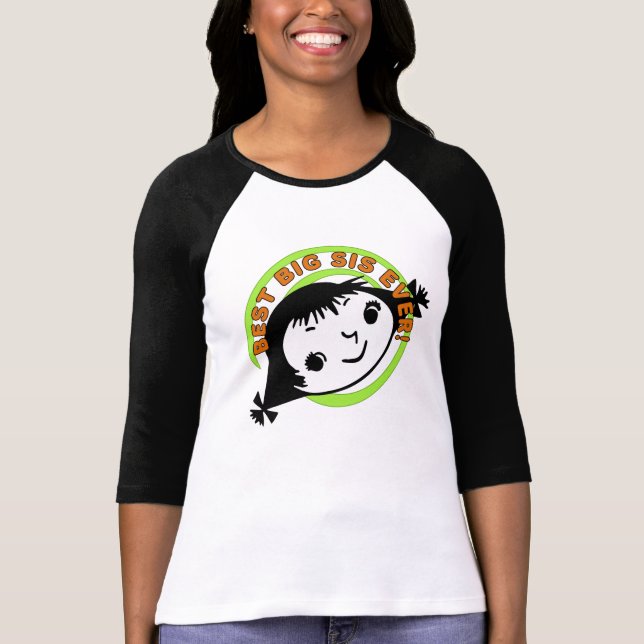 Camiseta Mejor Hermana Mayor De Retro (Anverso)