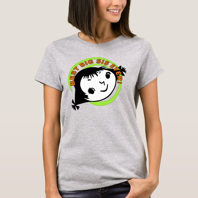 Camiseta Mejor Hermana Mayor De Retro (Anverso)