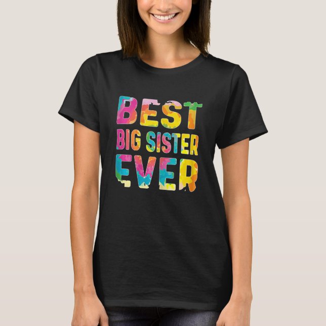 Camiseta Mejor Hermana Mayor De Tie Dye (Anverso)