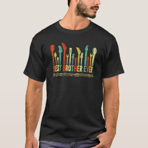 Camiseta Mejor Hermano del Mundo Guitarra Guitarrista Día