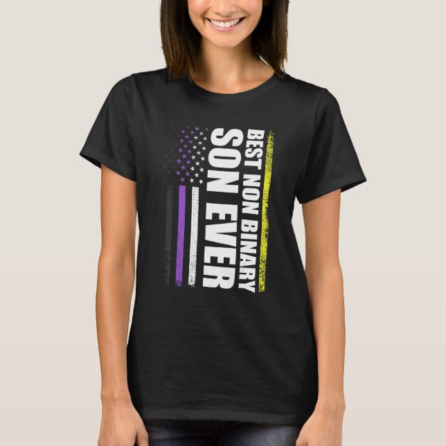 Camiseta Mejor Hijo No Binario Nunca Orgullo Gay Lgbt (Anverso)