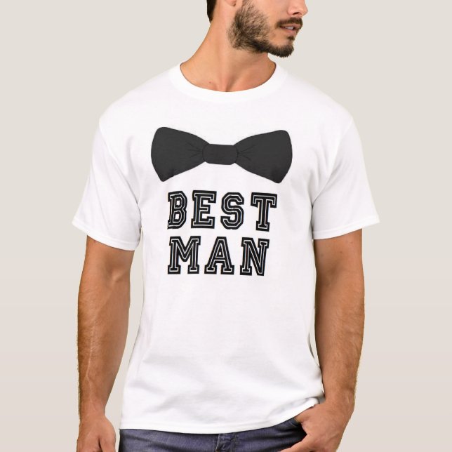 CAMISETA MEJOR HOMBRE BODA GROOM BACHELOR PARTIDO FUNNY (Anverso)