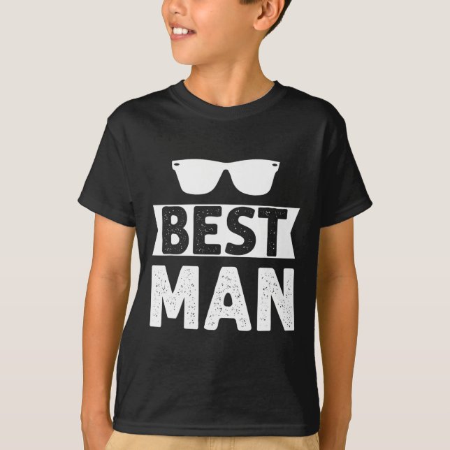 Camiseta Mejor hombre Boda Groomsmen Gracioso soltero P (Anverso)