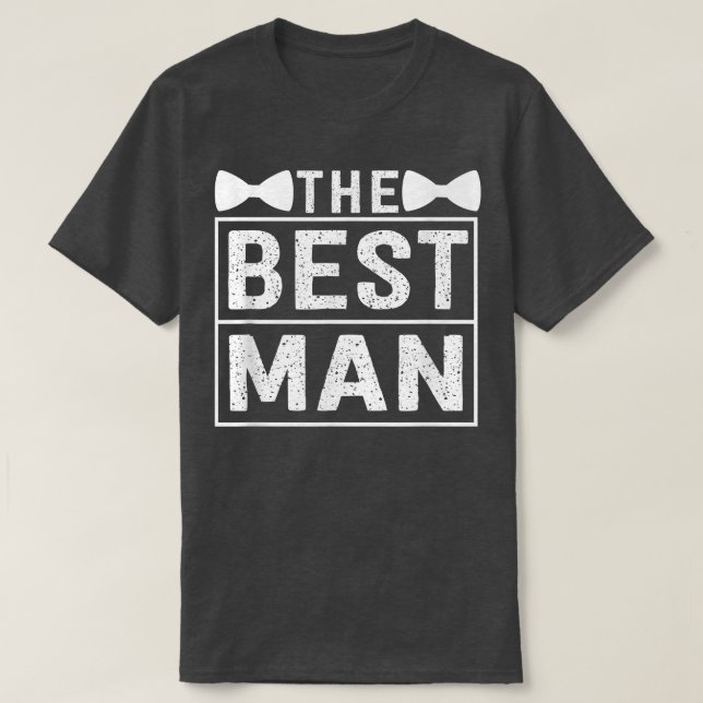 Camiseta Mejor hombre Boda Groomsmen Gracioso soltero P (Diseño del anverso)