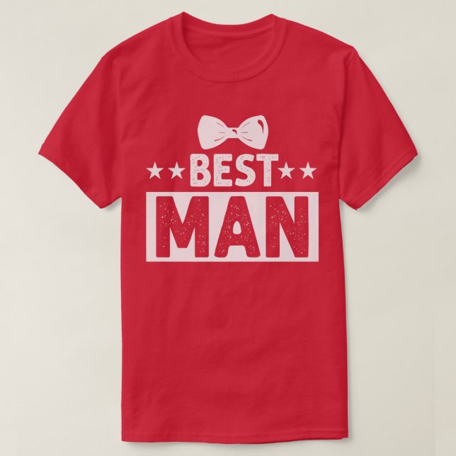 Camiseta Mejor hombre Boda Groomsmen Gracioso soltero P (Diseño del anverso)