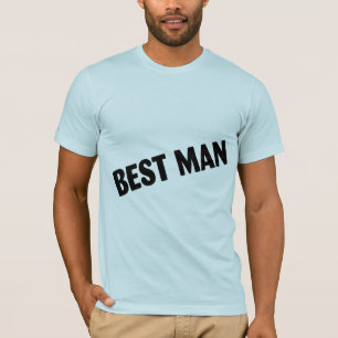 Camiseta Mejor hombre Boda negro