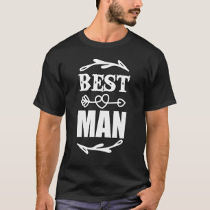 Camiseta Mejor Hombre Coincidiendo con la Flecha Cuta Boda 