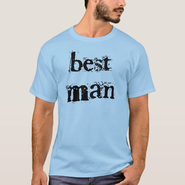 Camiseta Mejor hombre negro texto (Anverso)