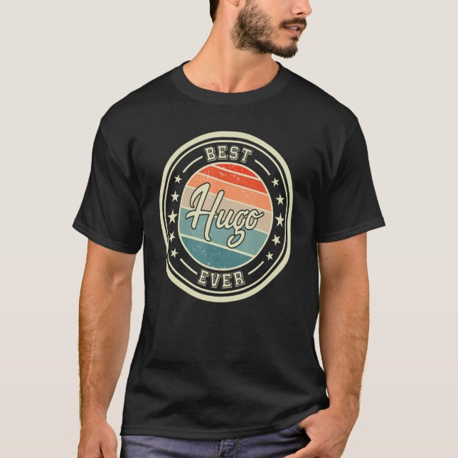 Camiseta Mejor Hugo de siempre divertido decir nombre Hugo (Anverso)