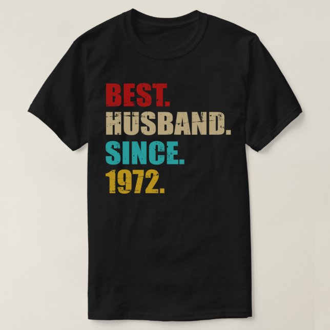 Camiseta Mejor humor desde 1972 para 50 años de boda dorado (Diseño del anverso)