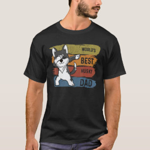 Camiseta Mejor Husky Padre Haciendo Dab Para Niños Hombres