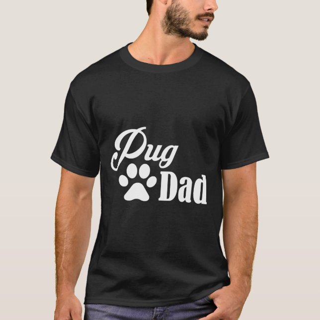 Camiseta Mejor idea de regalo para papá pug dads Essential  (Anverso)