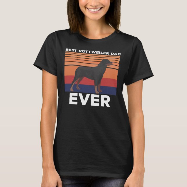 Camiseta Mejor Idea De Rottweiler Dad Para Rottweiler Dad (Anverso)