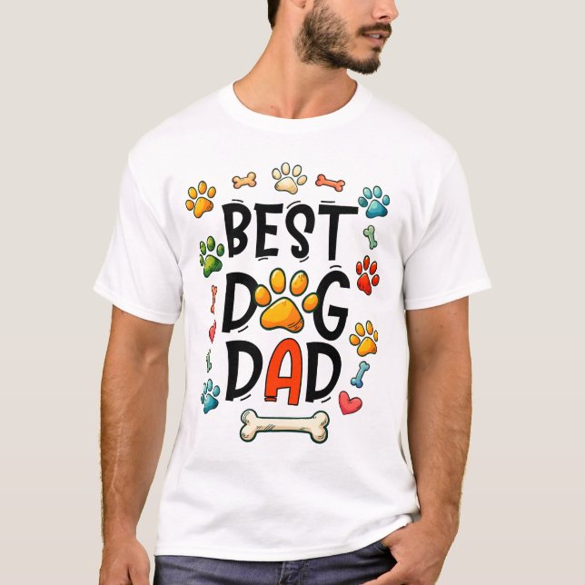 Camiseta *Mejor impresión digital de papá perro (Anverso)