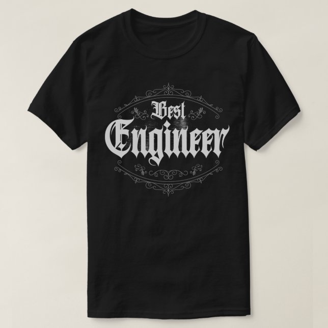 Camiseta Mejor ingeniero clásico (Diseño del anverso)