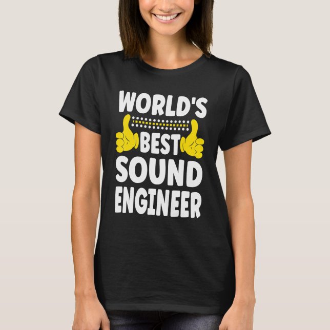 Camiseta Mejor Ingeniero de Sonido del Mundo Título de Trab (Anverso)