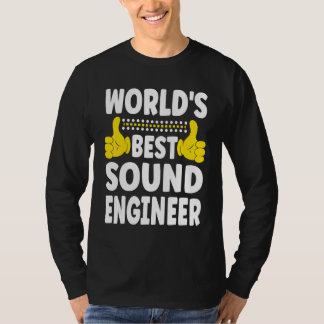 Camiseta Mejor Ingeniero de Sonido del Mundo Título de Trab
