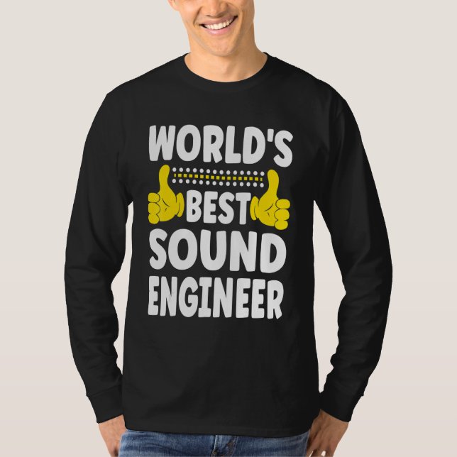 Camiseta Mejor Ingeniero de Sonido del Mundo Título de Trab (Anverso)