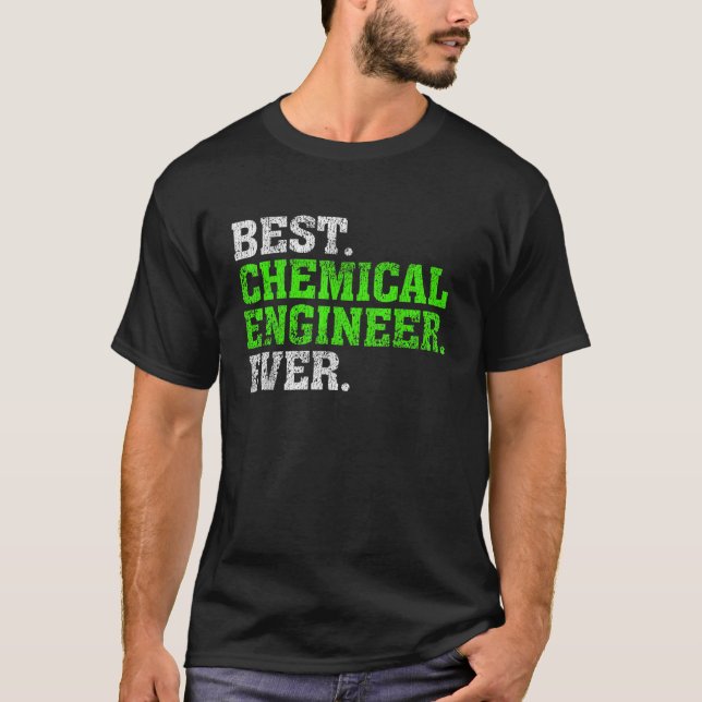 Camiseta Mejor Ingeniero Químico Ingeniería Química de la H (Anverso)