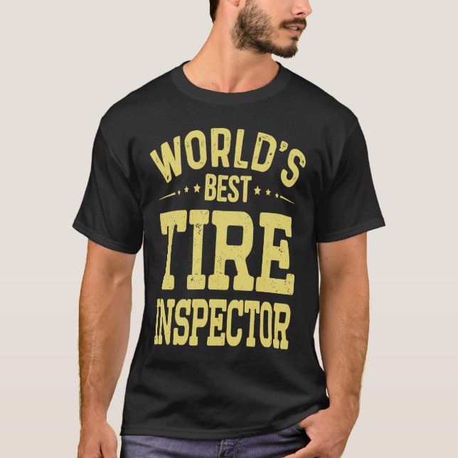 Camiseta Mejor Inspec de empleo para inspector de neumático (Anverso)