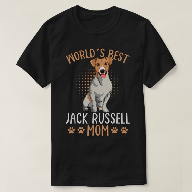 Camiseta Mejor Jack Russell Terrier Mom Dog Mama Fun (Diseño del anverso)