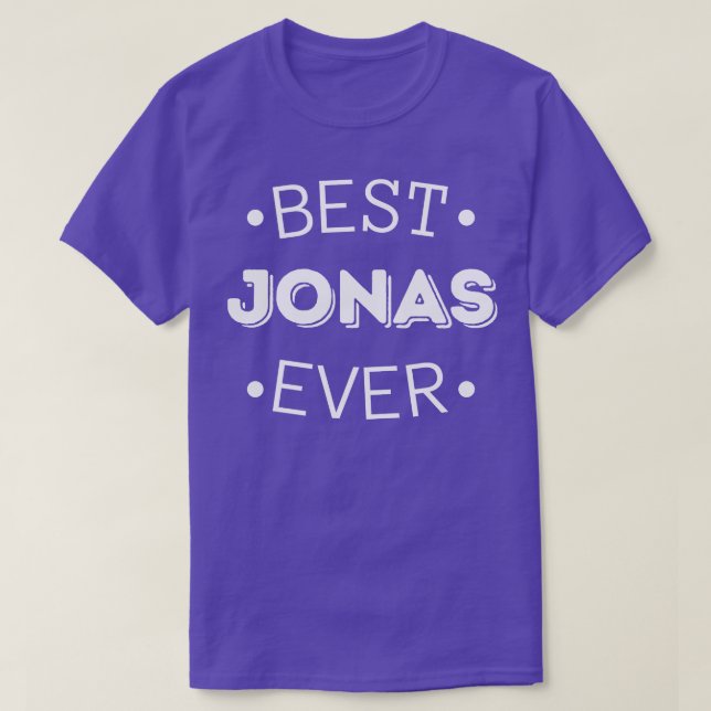 Camiseta Mejor Jonas Ever Funny Jonas primer nombre (Diseño del anverso)