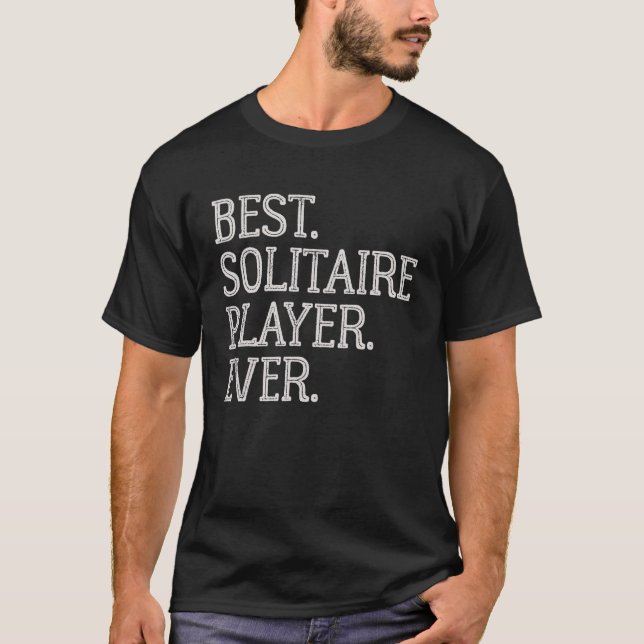 Camiseta Mejor Jugador de Solitaire Tarjeta Solitaire Vinta (Anverso)