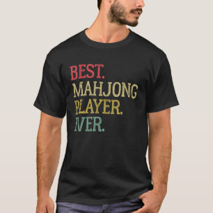 Camiseta Mejor Jugador Mahjong Vintage Mahjong Card Gam