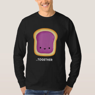 Camiseta Mejor Juntos 2 de 2 Parejas Lindas Mantequilla de