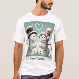 Camiseta Mejor Juntos: Amor a los hombres de nieve, Navidad