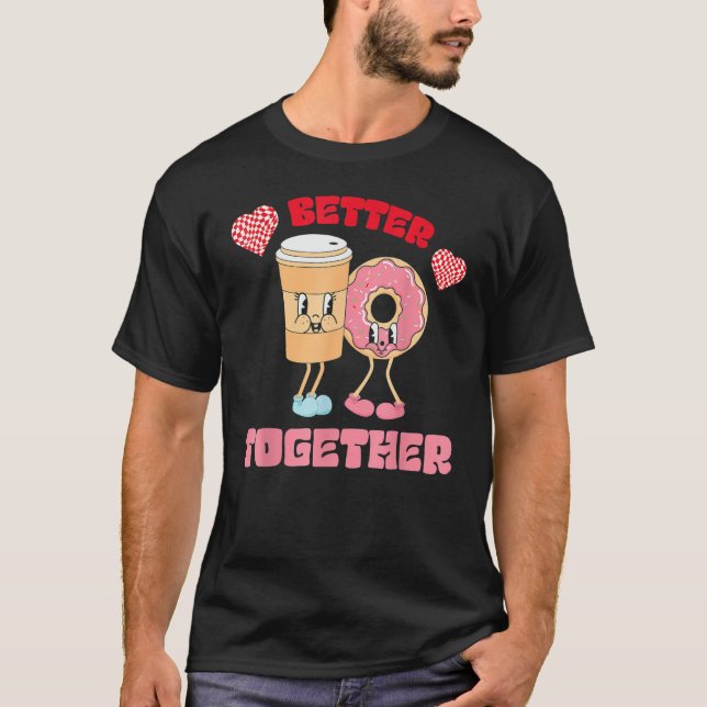 Camiseta Mejor Juntos Café Día de San Valentín Helado (Anverso)