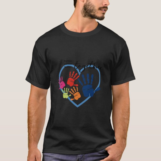 Camiseta Mejor Juntos..... en el mes del azul (Anverso)