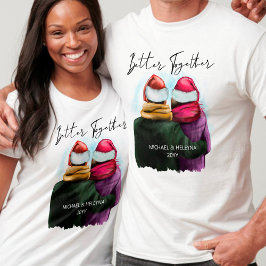 Camiseta Mejor Juntos Parejas Personalizadas Navidades