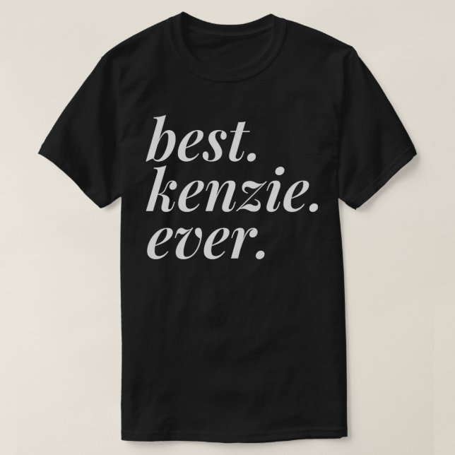 Camiseta Mejor Kenzie Nombrar A Mujer Personalizada Chica B (Diseño del anverso)