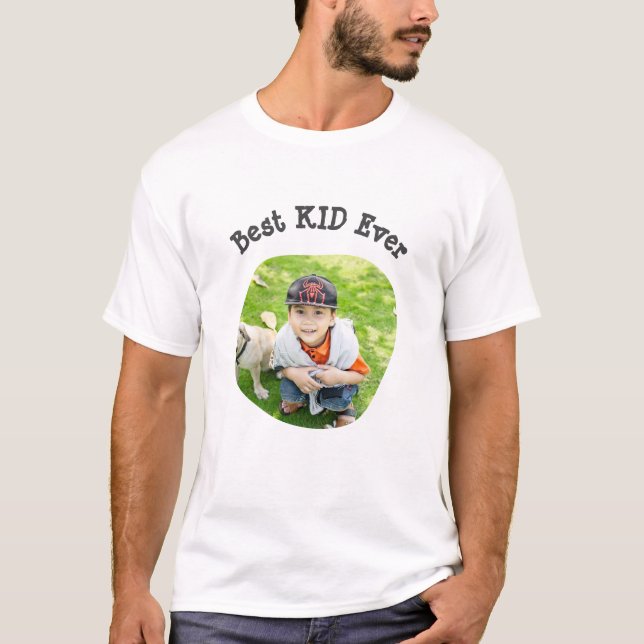 Camiseta Mejor KID subir tu foto de la familia cuadrada (Anverso)