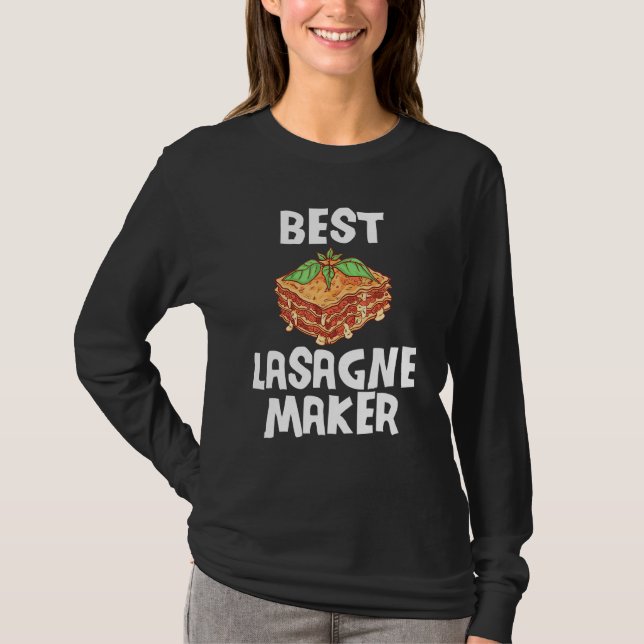 Camiseta Mejor Lasagna Lasagna Baker Pizza Maker (Anverso)
