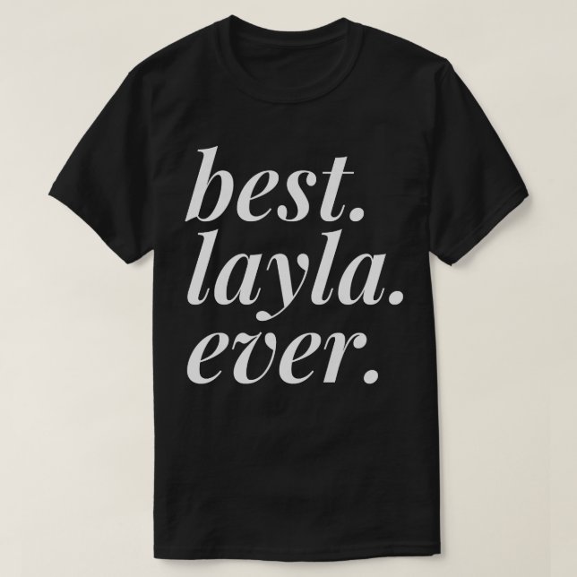 Camiseta Mejor Layla Nombra Personalizada Mujer Chica BFF F (Diseño del anverso)