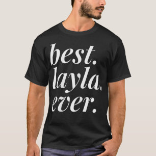 Camiseta Mejor Layla Nombra Personalizada Mujer Chica BFF F
