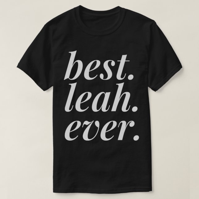 Camiseta Mejor Leah Nombrar Personalizada Mujer Chica BFF P (Diseño del anverso)