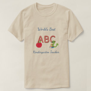 Camiseta Mejor libro ABC de kindergarten del mundo