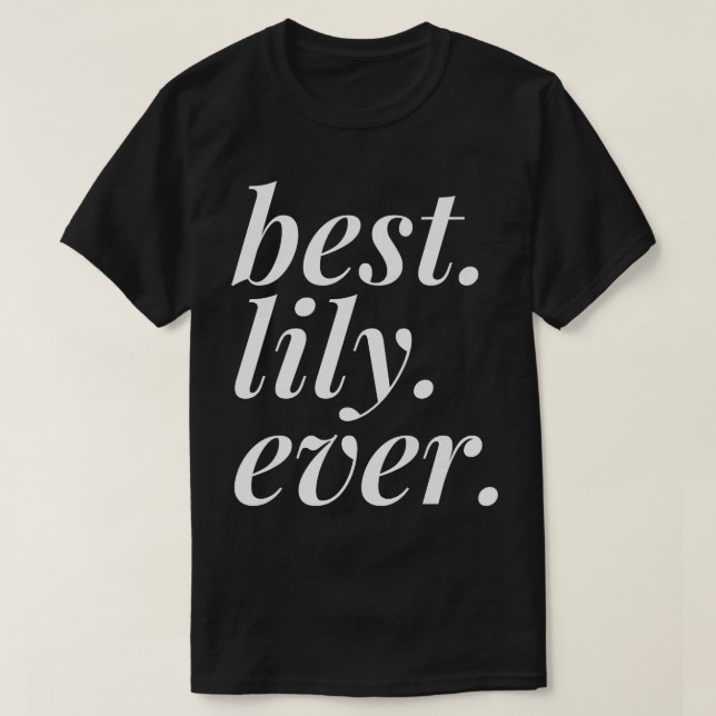 Camiseta Mejor Lily Nombre Mujer Personalizada Chica BFF Pa (Diseño del anverso)