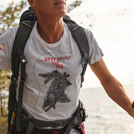 CAMISETA MEJOR LÍNEA DE PESCA DE DROGAS TUG ROJO NEGRO