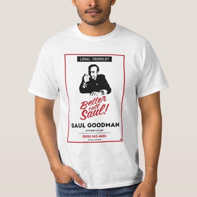 Camiseta Mejor llama a Saul - Saul goodman (Anverso)