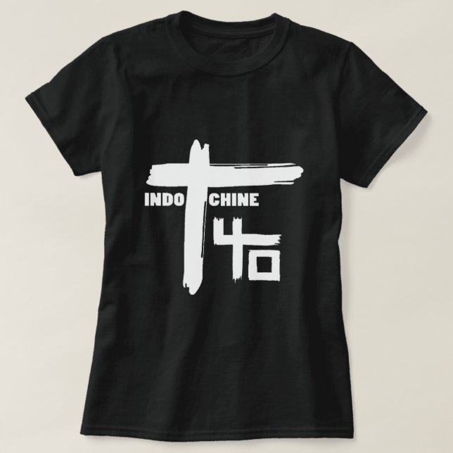 Camiseta Mejor logo de banda indochina1 exselna Genres Rock (Diseño del anverso)