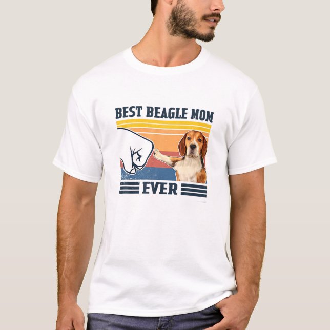 Camiseta Mejor Madre Beagle, Navidades del Día de la Madre  (Anverso)