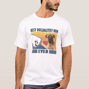 Camiseta Mejor Madre Bullmastiff Día de Madre Vintage Chris