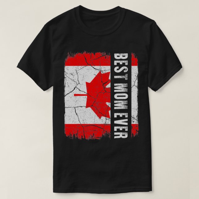 Camiseta Mejor Madre Canadiense que nunca Canadá Bandera Dí (Diseño del anverso)