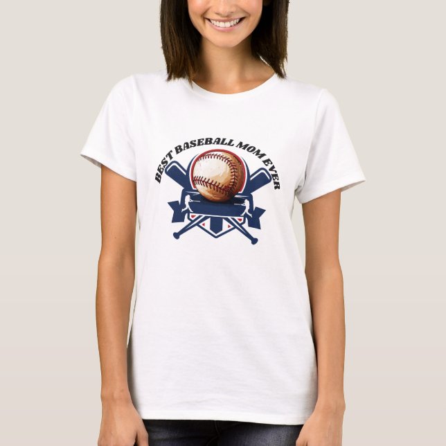 Camiseta mejor madre de béisbol que nunca (Anverso)