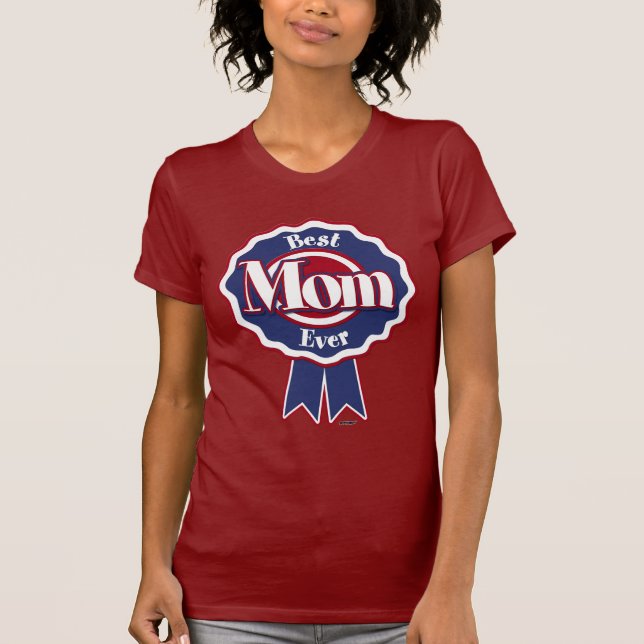 Camiseta Mejor Madre De Cinta Azul (Anverso)